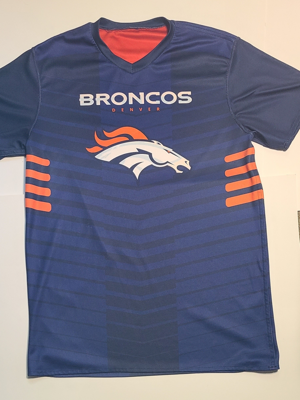 Denver Broncos NFL Blue & Orange Team Jersey Top